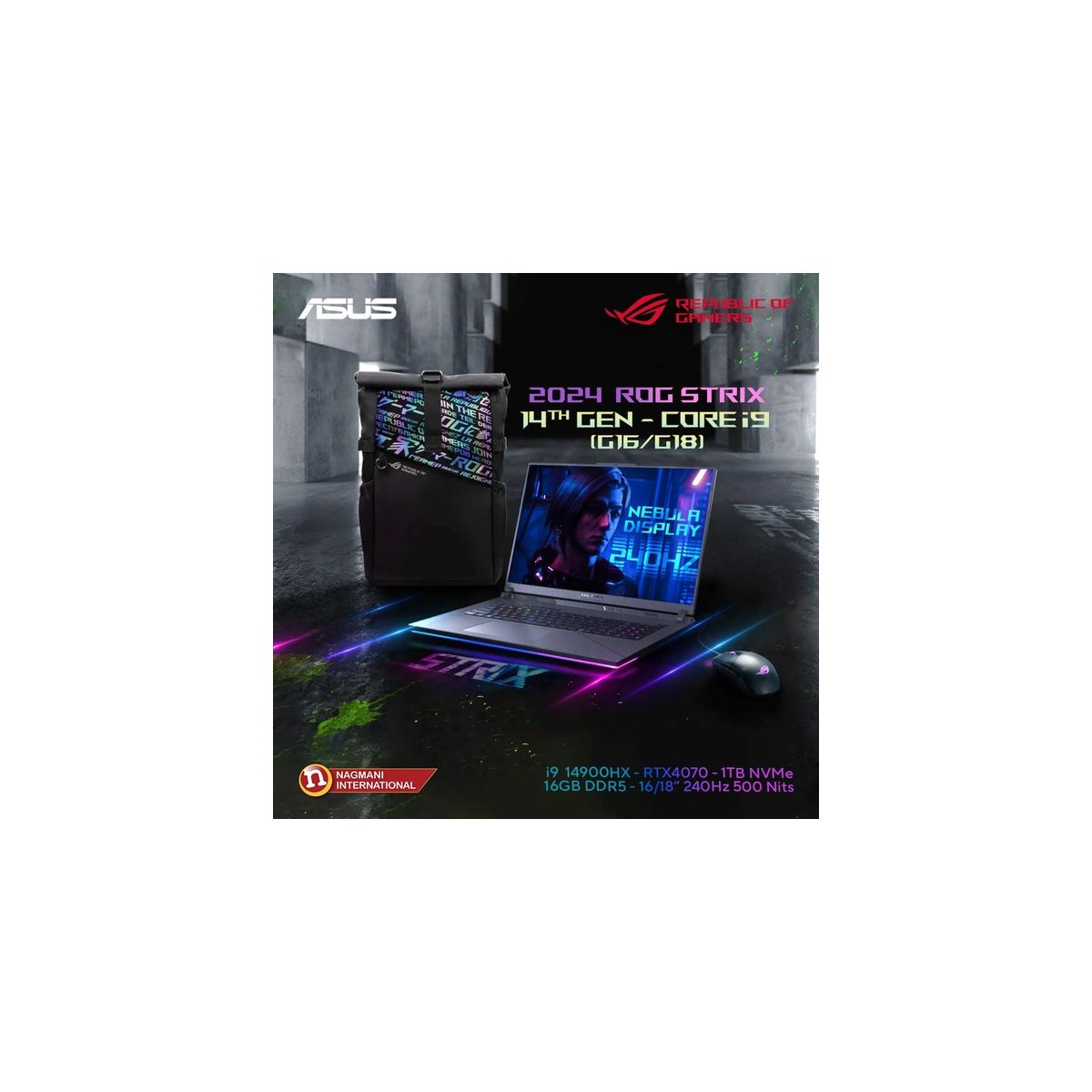 Asus ROG Strix G18-2024 G814JIR - Core i9 14900HX / RTX 4070 