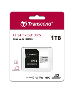 TRANSCEND TS1TUSD300S - CLASS10 - UHS-I-U3, V30- 1TB microsd w/adapter