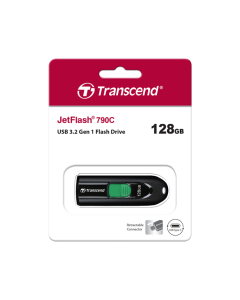Transcend JF790C 128GB Pendrive, USB 3.2, Type-C, Capless, Black