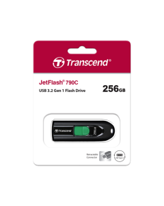 Transcend JF790C 256GB Pendrive, USB 3.2, Type-C, Capless, Black