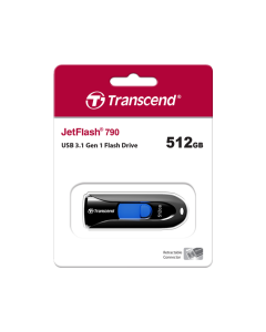 Transcend JF790K Pendrive 512GB, USB 3.1, Capless, Black
