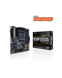 ASUS TUF-B450M-PRO Gaming, AMD B450 mATX gaming motherboard with Aura Sync RGB LED lighting, DDR4 4400MHz support, Dual M.2, and native USB 3.1 Gen 2