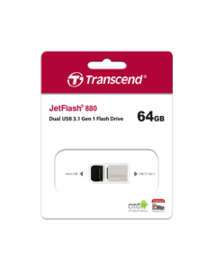 Transcend Pendrive JF880 - USB 3.1 + Micro USB - OTG support - 64 GB