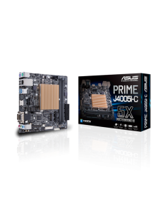 ASUS PRIME J4005I-C, Low-power, fan-less motherboard for Intel Celeron® SoC,  with 2 x DDR4 2400/2133 MHz, 5X Protection II and HDMI/D-Sub/LVDS support.