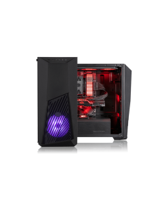 Cooler Master MasterBox K501L with 700Watt PSU RGB Mid Tower Gaming Cabinet with Pre-Installed Fans and Tempered Glass Side Panel