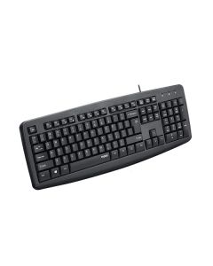 RAPOO NK2600 Spill-Resistant Black Wired USB Keyboard