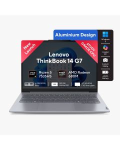 Lenovo ThinkBook 14 G7- Ryzen 5 7535HS, 14'' WUXGA (1920x1200), 16GB, 512GB SSD, Win 11 Home, Backlit KB, 1 Year Warranty