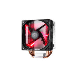 Cooler Master Hyper 212 LED CPU Air Cooler, 4 CDC Heatpipes, 120mm PWM Fan, Quiet Spin Technology , Red LEDs