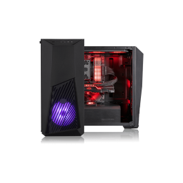 Cooler Master MasterBox K501L with 700Watt PSU RGB Mid Tower Gaming Cabinet with Pre-Installed Fans and Tempered Glass Side Panel
