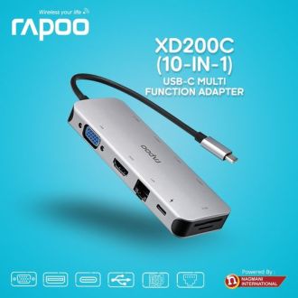 Rapoo XD200C USB-C Multi Function Adapter (10 in1)