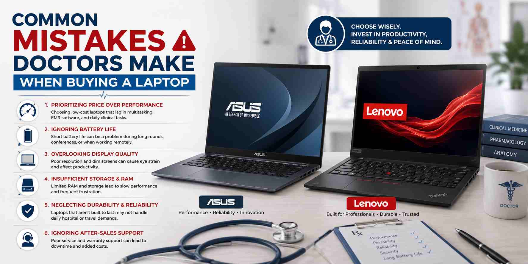 Common Mistakes Doctors Make When Buying a Laptop Common Mistakes Doctors Make When Buying a Laptop