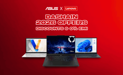 Try Dashain Offers 2026: Discounts & 0% EMI on ASUS, Lenovo & Transcend.
