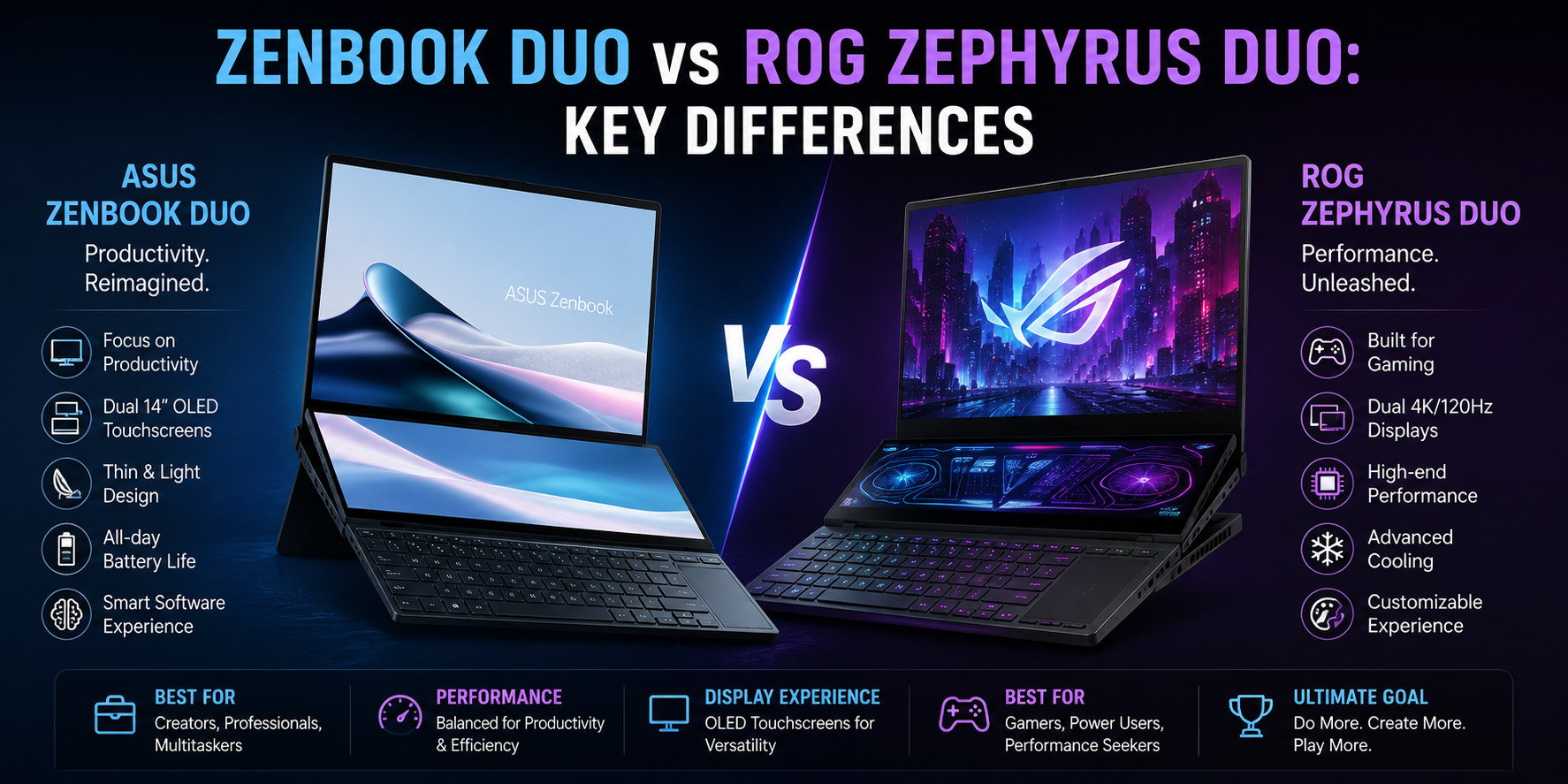 Zenbook DUO vs ROG Zephyrus Duo: Key Differences - nagmani interntaional Zenbook DUO vs ROG Zephyrus Duo: Key Differences - nagmani interntaional